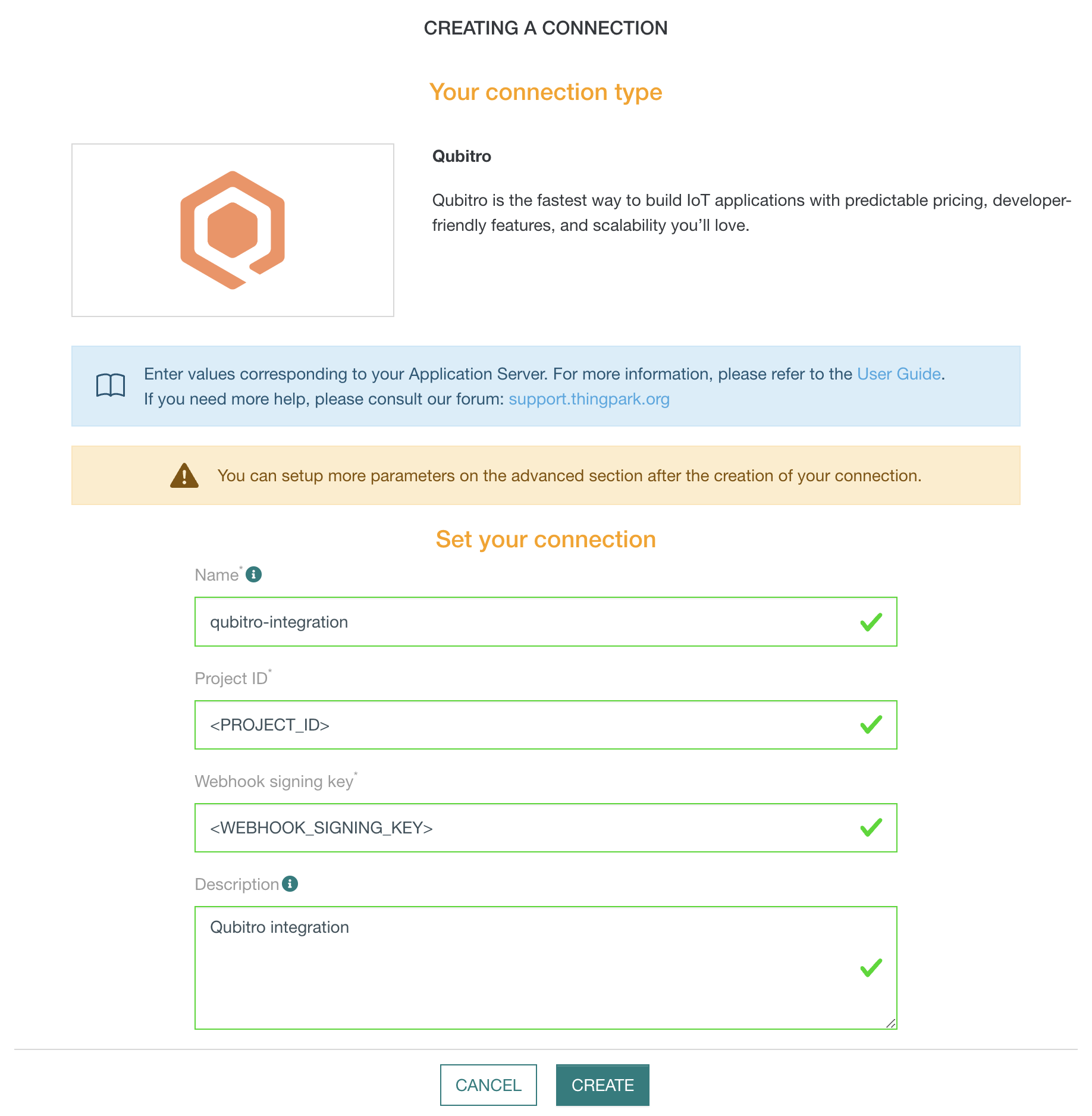 Actility ThingPark Configuration